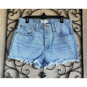 Madewell Relaxed Denim Cut Off Shorts - Size 29 - Light Blue Wash